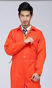 紅色連體工作服