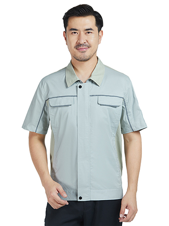 夏季翻領短袖工作服